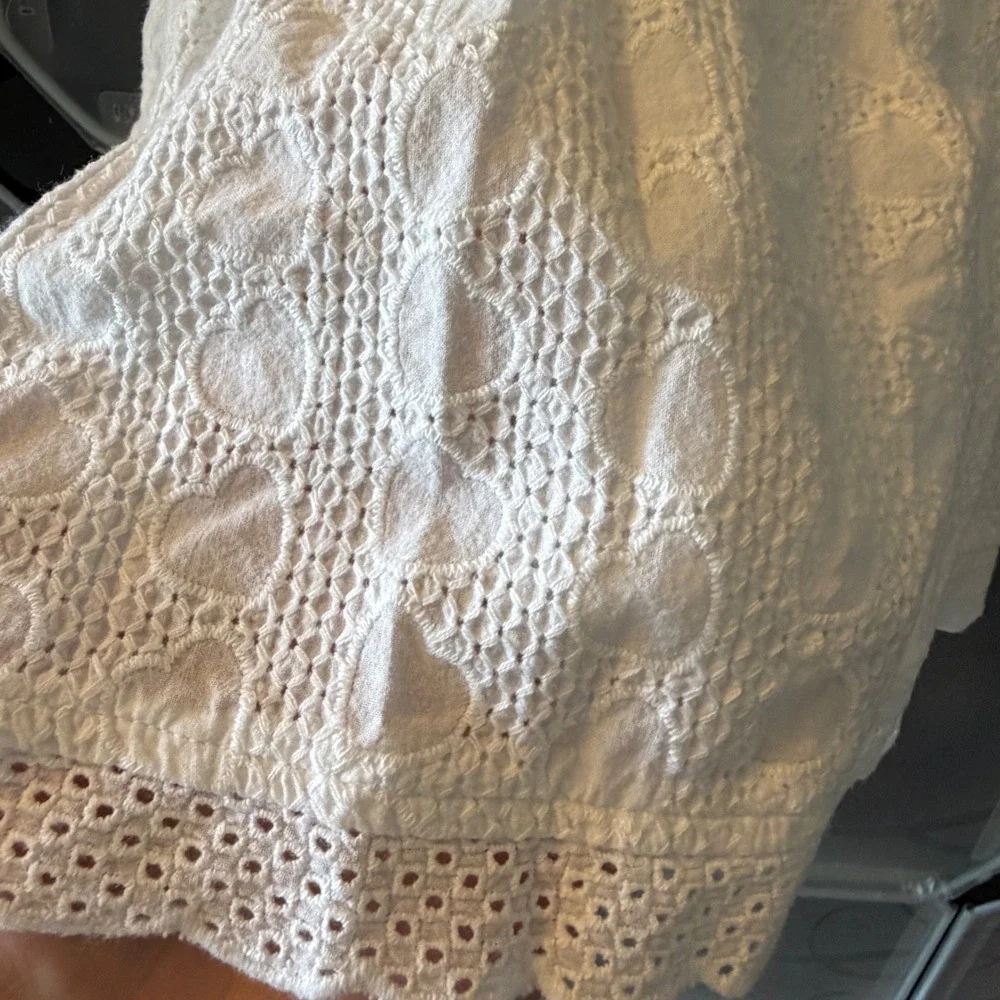 Armani Baby White Eyelet Lace Heart Dress 6M 62cm Sleeveless Designer Infant